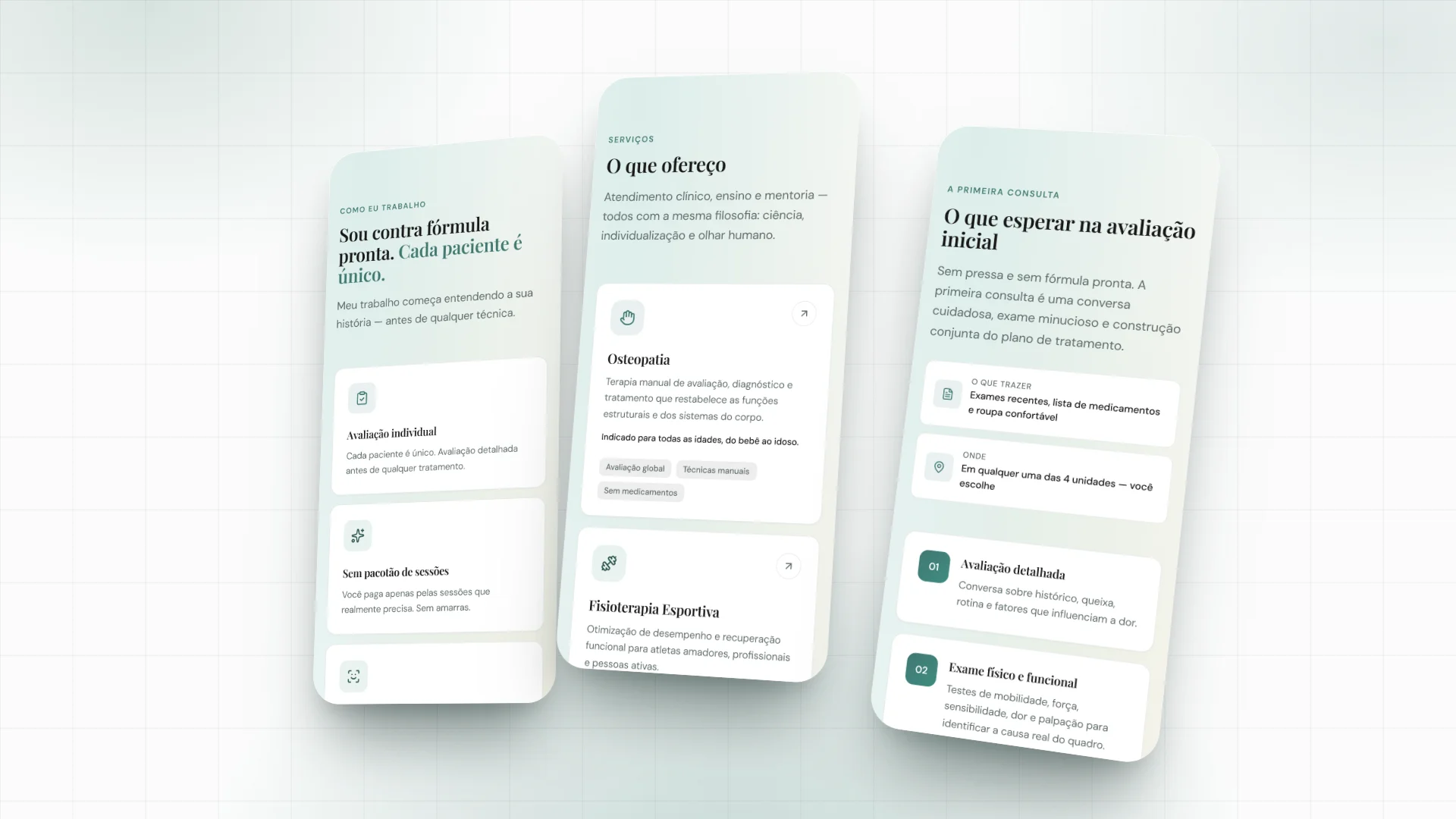 Um consultório não precisa de um site grande. Precisa de uma página que responda à única pergunta do paciente: posso confiar, e quando consigo horário.