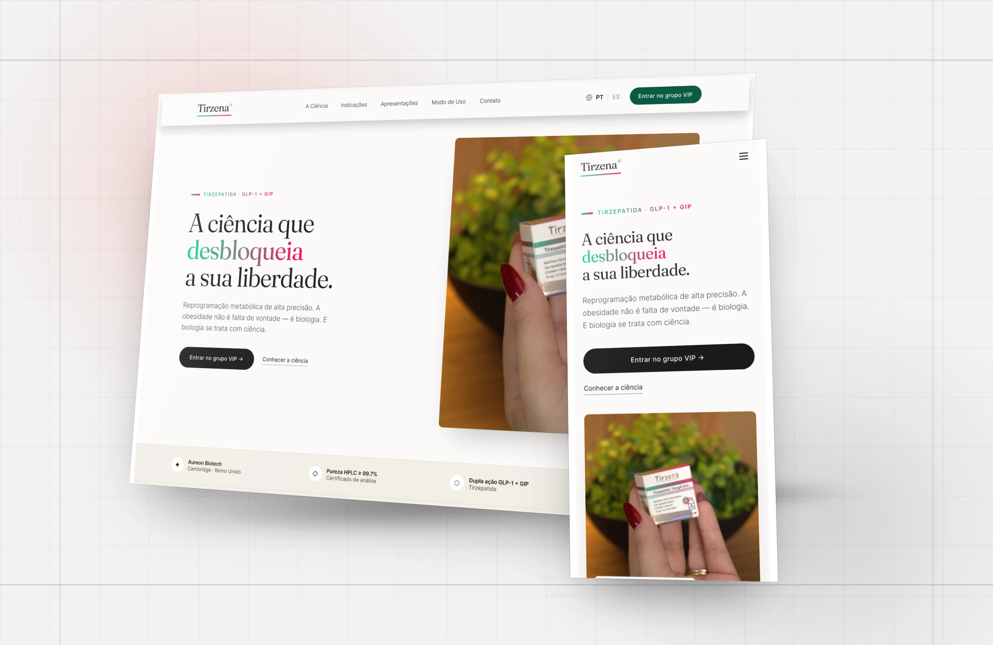A Pharmalabz já era grande fora da internet: estrutura, equipe e nome feito no setor farmacêutico. No digital, nada disso aparecia. O trabalho foi traduzir o tamanho que a empresa já tinha para a marca, para o site e para tudo o que ela publica.