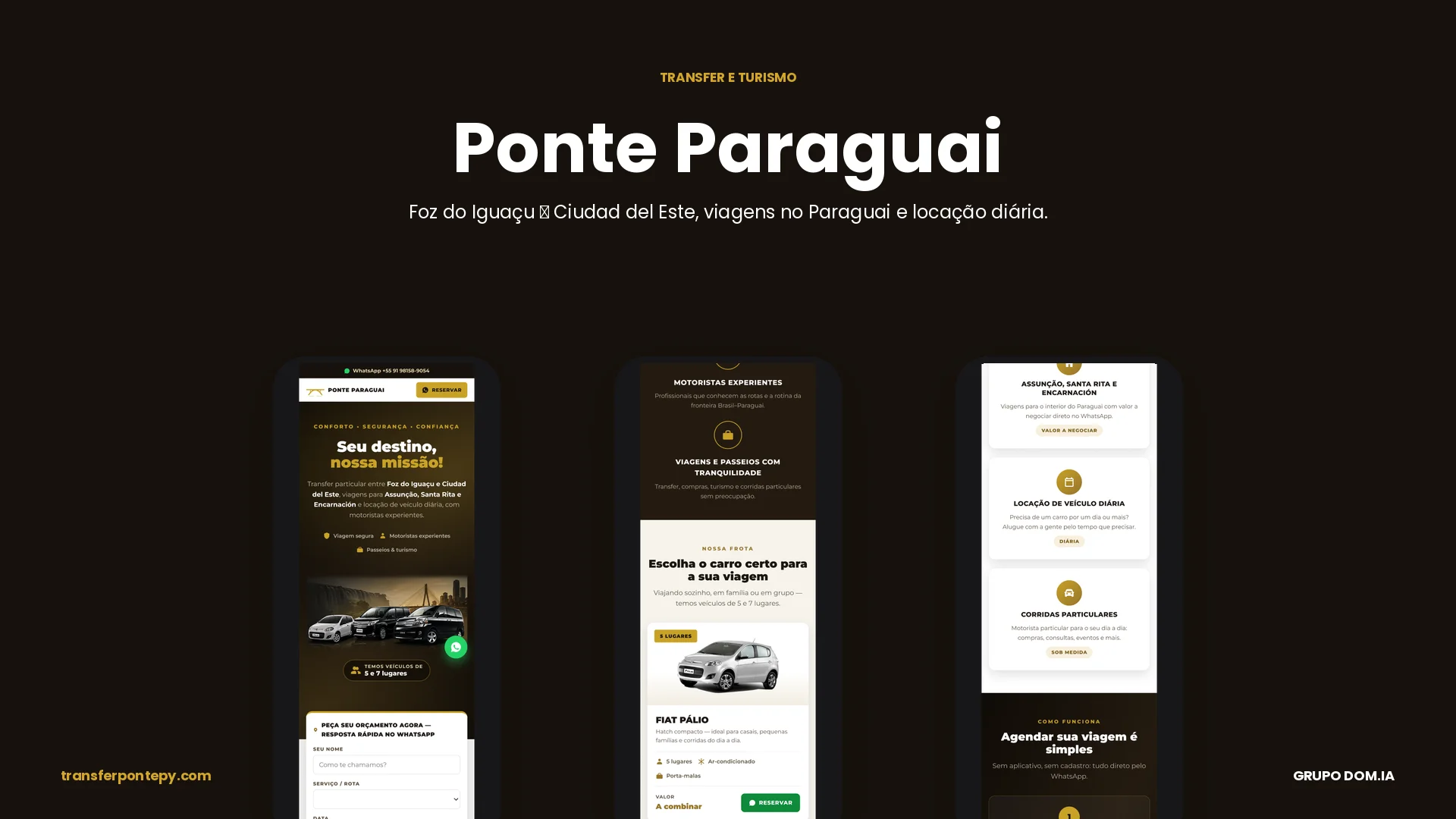 Transfer de fronteira que fecha a corrida no WhatsApp